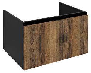 Sapho Sapho, dulap pentru lavoar LOREA 70x44x51,2cm, 1x sertar, stejar collingwood/negru mat, LE070-1935