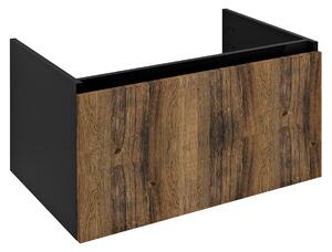 Sapho Sapho, dulap lavoar LOREA 80x44x51,2cm, 1x sertar, stejar collingwood/negru mat, LE080-1935