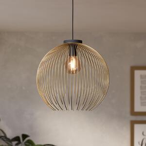 EGLO Lampă suspendată VENEZUELA, auriu/negru, Ø 40 cm, metal, E27, reglabil, Auriu / Alamă, Camera de zi / sufragerie, Metal, Modern