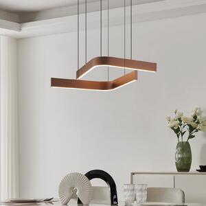 EGLO Lampă suspendată LED inteligentă Folcino-Z, culoare bronz, 64 cm, CCT, reglabil, Bronz / Alamă Veche, Camera de zi / sufragerie, Aluminiu, Modern