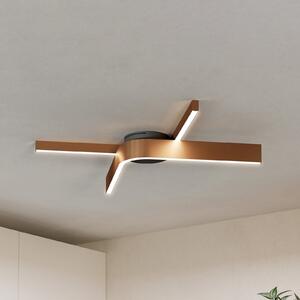 EGLO Plafonieră LED inteligentă pentru tavan Folcino-Z, culoare bronz, 64 cm, CCT, reglabil, Bronz / Alamă Veche, Camera de zi / sufragerie, Aluminiu, Modern