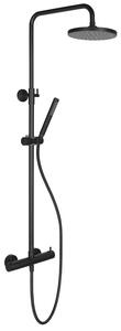 Sapho Sapho, coloana de dus MIA cu maneta cu robinet, rotunda, neagra mat, MA139B