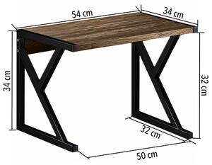 Raft universal, Quasar & Co.®, pretabil cuptor cu microunde, 54 x 37 x 34,5 cm, lemn/metal, nuc