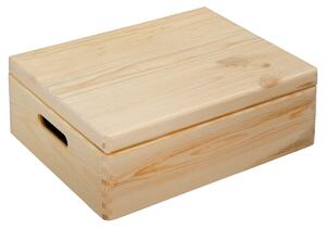 Cutie din lemn cu manere si capac, 40 x 30 cm, Kesper
