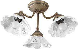 Sapho Sapho, plafoniera NAPOLI 3xE14, 40W, 230V, abajur ceramic, bronz, MC613