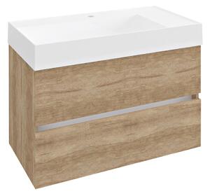 Sapho Sapho, dulap lavoar ODETTA 82x50x43,5cm, stejar Alabama, DT085-2222
