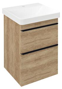 Sapho Sapho, dulap lavoar SITIA 46,4x70x43,4cm, 2x sertare, stejar Alabama, SI050-2222