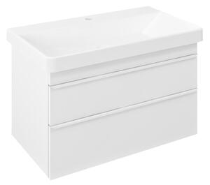 Sapho Sapho, dulap lavoar SITIA 75,6x50x43,4cm, 2x sertare, alb mat, SI080-3131