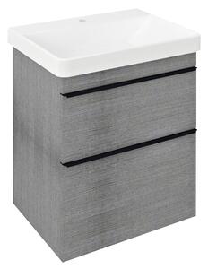 Sapho Sapho, dulap lavoar SITIA 56,4x70x44,2cm, 2x sertare, stejar argintiu, SI060-1111