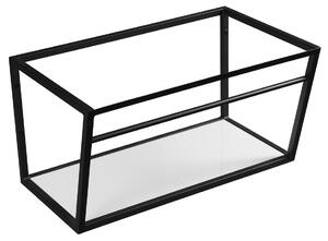 Sapho Sapho, SKA Construcție sub chiuvetă 750x400x460mm, mat negru, cu raft MDF alb, SKA102