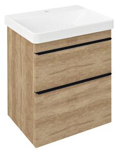 Sapho Sapho, dulap chiuveta SITIA 56,4x70x43,4cm, 2x sertare, stejar Alabama, SI060-2222