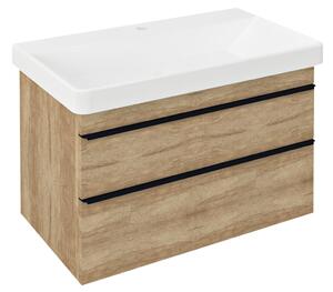 Sapho Sapho, dulap chiuveta SITIA 75,6x50x43,4cm, 2x sertare, stejar Alabama, SI080-2222