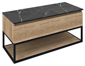 Sapho Sapho, dulap lavoar SKARA 100x50x45cm, negru mat/stejar alabama, CG009-2222