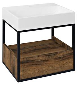 Sapho Sapho, dulap lavoar SKARA 59x49,5x46,5cm, stejar negru mat/collingwood (CG002), CG002-1919