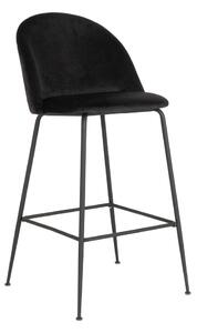 Scaune de bar negre 2 buc. din catifea 108 cm Lausanne – House Nordic