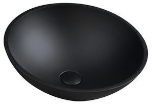 Sapho Sapho, lavoar gravat pe sticla TELICA, diametru 42 cm, negru, TY181B
