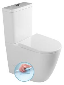Sapho Sapho, vas combinat pentru WC TURKU FĂRĂ BORDA ridicat, cu apă/deșeuri spate, PC104WR