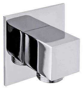Sapho Sapho, Priză de duș, pătrată, capac subțire, crom, SG302