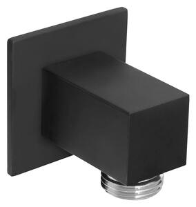 Sapho Sapho, Priză de duș, pătrată, capac subțire, negru mat, SG302NE