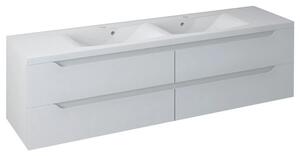 Sapho Sapho, WAVE dulap chiuveta dubla 180x50x48cm, alb (WA181), WA180-3030