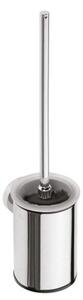 Sapho Sapho, perie de toaletă X-ROUND cilindrică, mică, perie neagră, crom, XR305