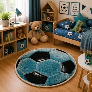 Covor Kolibri, Rotund, Minge Fotbal, 67x67 cm, 2300 gr mp