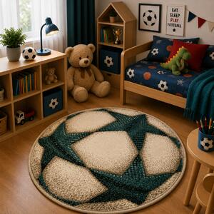 Covor Kolibri, Rotund, Minge Fotbal 02 UEFA 2020, 11199, 67x67 cm, 2300 gr mp
