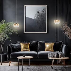 Milagro Lighting Lampă suspendată LED Vaso, de culoare chihlimbar, Ø 18 cm, sticlă, Bej, Camera de zi / sufragerie, Sticlă, Modern