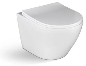 Laveo Desna, vas WC suspendat Rimless 485x370x320 mm + scaun WC, alb lucios, LAV-VMD_600S