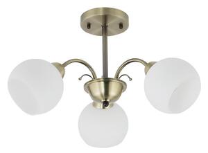 Candelabru pe tijă NESTOR 3xE27/40W/230V, alamă