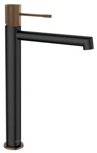 Sapho Sapho, baterie de lavoar de sine stătătoare SOLARIS fără priză, înalt, negru/covoraș, WD006PG