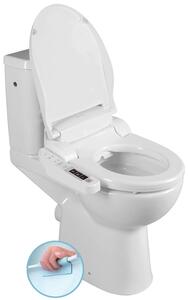 Sapho Sapho, scaun combinat WC HANDICAP ridicat cu bideu electronic BLOOMING EKO PLUS, fără margine, canalizare spate, alb, NB-1160D-1