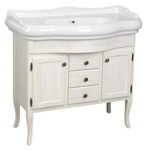 Sapho Sapho, dulap lavoar RETRO 89x80x48cm, alb antic, 1621