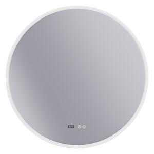 Erga Deam, oglinda LED rotunda 100cm, 3 culori de lumina, iluminare frontala, placa de incalzire anti-aburire, ERG-V01-Deam-1010-CL