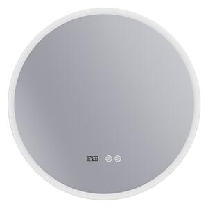 Erga Deam, oglinda LED rotunda 70cm, 3 culori de lumina, iluminare frontala, placa de incalzire anti-aburire, ERG-V01-Deam-7070-CL