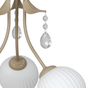 Milagro Lighting Plafonieră Celeste, culoare taupe, Ø 40 cm, metal, cu 3 becuri, reglabil, Auriu / Alamă, Camera de zi / sufragerie, Metal