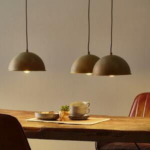 Moretti Luce Lampă suspendată Circle 3248.3L, 3 becuri alamă antică, reglabil, Bronz / Alamă Veche, Camera de zi / sufragerie, Metal, Antichitate
