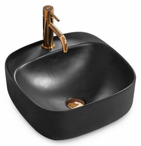 Chiuveta Rea Luiza, 43 x 43 cm, negru, REA-U9606