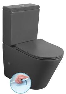 Sapho Sapho, vas combinat WC DARIO RIMLESS cu rezervor, deșeuri inferioare/spate, alb, PC1012WRGR