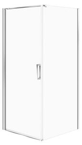 Cersanit Moduo, cabina de dus cu 1 aripa 80(usa) x 90(perete) x 195cm, sticla transparenta 6mm, profil cromat, S601-481