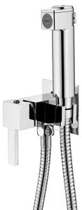 Aqualine Aqualine, Baterie de bideu ascunsă cu spray Stop, furtun 1,2 m, pătrat, crom, SK301