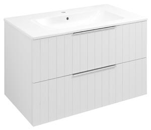 Sapho Sapho, dulap lavoar CIRASA 79,8x52x46cm, banda alba mat, CR801-3131S
