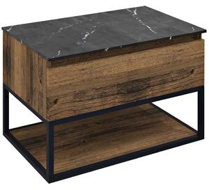 Sapho Sapho, dulap lavoar SKARA 80x50x45cm, stejar negru mat/collingwood, CG008-1919