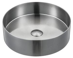 Sapho Sapho, chiuvetă din oțel inoxidabil AURUM, diametru 38 cm, inclusiv priză, covoraș din oțel inoxidabil, AU401