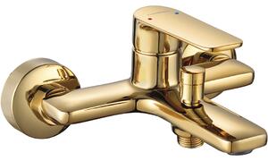 Kuchinox Gava, baterie pentru cada montată pe perete, distanță de 150 mm, auriu strălucitor, LAV-BQG_G10D