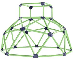 AIYAPLAY Cupolă de Cățărat pentru Copii 3-8 Ani, pentru Interior și Exterior, cu Margini Netede, din Plastic, 182,5x182,5x119 cm, Verde și Violet | Aosom Romania
