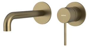 Sapho Sapho, ULTRAMIX Baterie de lavoar ascuns cu 2 elemente, duza 20 cm, auriu mat, UT018G