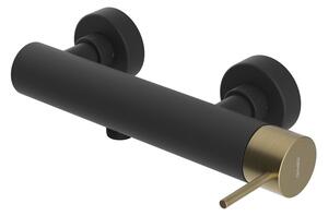 Sapho Sapho, baterie de duș de perete ULTRAMIX, negru mat/auriu mat, UT011BG