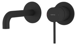 Sapho Sapho, ULTRAMIX Baterie lavoar ascuns cu 2 elemente 16 cm, negru mat, UT118B