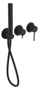 Sapho Sapho, pod ULTRAMIX. duş baterie, dus de mana, 2 prize, negru mat, UT045B